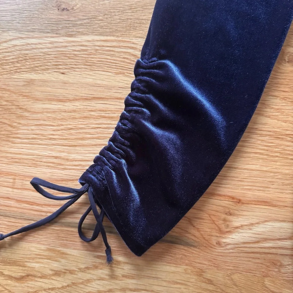 Urban Outfitters Brooklyn Blue Velvet Romper Playsuit Size Small - Picture 6 of 11